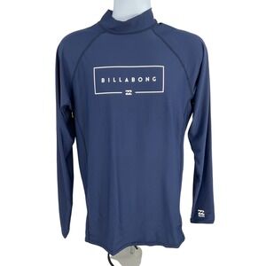 Billabong Performance Fit Surf Shirt 2XL Navy Long Sleeve Rashguard UPF‎ 50 NWT